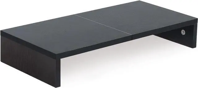 Main image of TEAMIX 20 Inch Monitor Stand Riser for Desk, Wood Computer Stand, Black | Fits Laptop, Printer, TV, PC Tower, Full Keyboard Storage Underneath, Ergonomic, Desk Organizer for Home Office, Gaming Setup