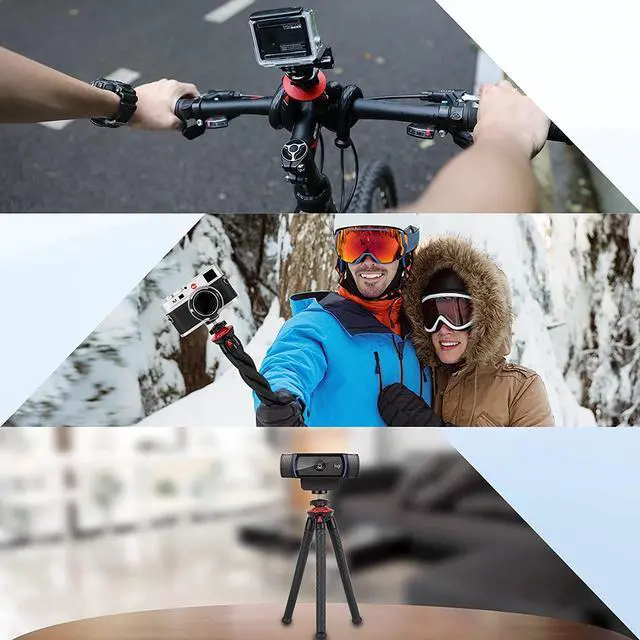 Alt view image 4 of 7 - Mini Tripod for Camera/Phone/Webcam, NexiGo Flexible Camera Tripod Stand, Compatible with NexiGo Logitech Webcam C920 C922 Brio iPhone/Android/Camera, Vlogging/Live Streaming (Black)