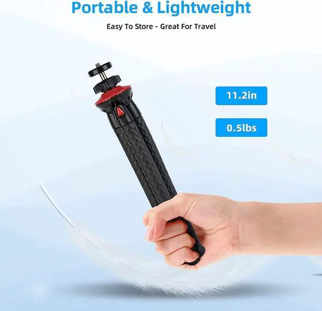 Alt view image 7 of 7 - Mini Tripod for Camera/Phone/Webcam, NexiGo Flexible Camera Tripod Stand, Compatible with NexiGo Logitech Webcam C920 C922 Brio iPhone/Android/Camera, Vlogging/Live Streaming (Black)