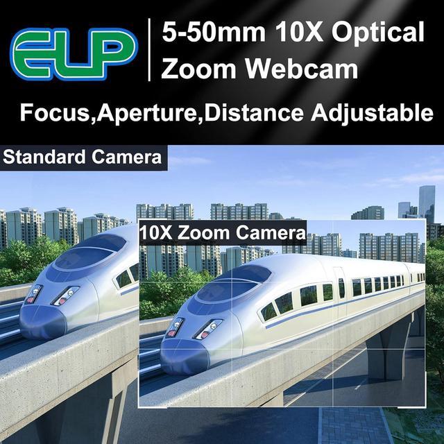 Alt view image 2 of 7 - ELP 4K USB Camera with Microphone Manual Zoom Webcam 5-50mm Variable Focus PC Camera for Computer Mini UVC USB2.0 Web Camera IMX317 Varifocal Audio Video USB with Camera 8mp Vari-focus Close-up Camera