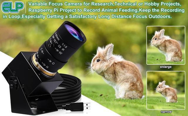 Alt view image 6 of 7 - ELP 4K USB Camera with Microphone Manual Zoom Webcam 5-50mm Variable Focus PC Camera for Computer Mini UVC USB2.0 Web Camera IMX317 Varifocal Audio Video USB with Camera 8mp Vari-focus Close-up Camera