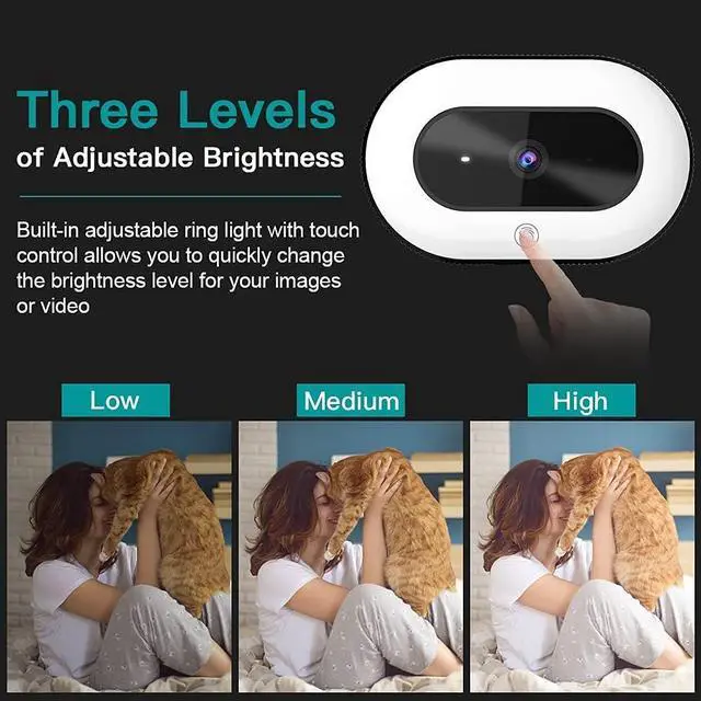 Alt view image 3 of 7 - NexiGo StreamCam N930E with Software, 1080P Webcam with Ring Light and Privacy Cover, Auto-Focus, Plug and Play, Web Camera for Online Learning, Zoom Meeting Skype Teams, PC Mac Laptop Desktop