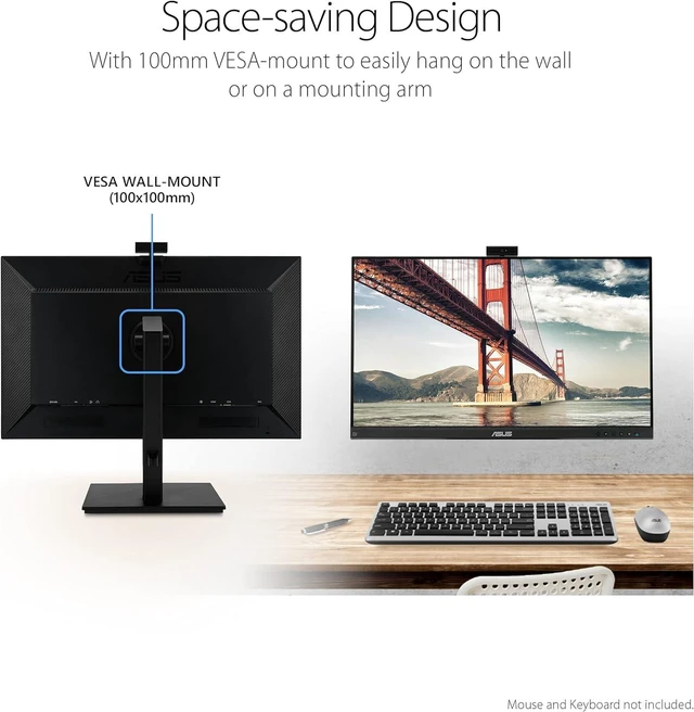 Alt view image 6 of 7 - BE279QSK 27" 1080P FHD Computer Monitor Webcam, HDMI, DisplayPort