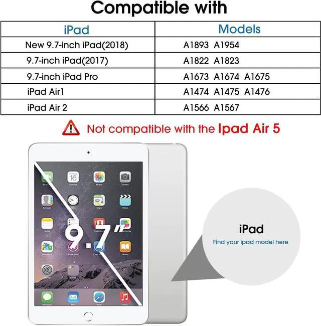 Alt view image 2 of 6 - Glass Screen Protector for iPad 9.7 6th Gen 5th Gen iPad Pro 9.7 iPad Air Air 2 Tempered Glass  Pencil Compatible 1 Pack