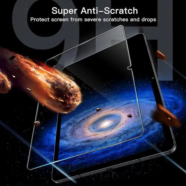 Alt view image 4 of 7 - Screen Protector for  Galaxy Tab S8 Plus 2022 / Tab S7 FE 2021 / Tab S7 Plus 2020 12.4-Inch with Easy Installation Frame Tempered Glass Film HD Clear 2-Pack