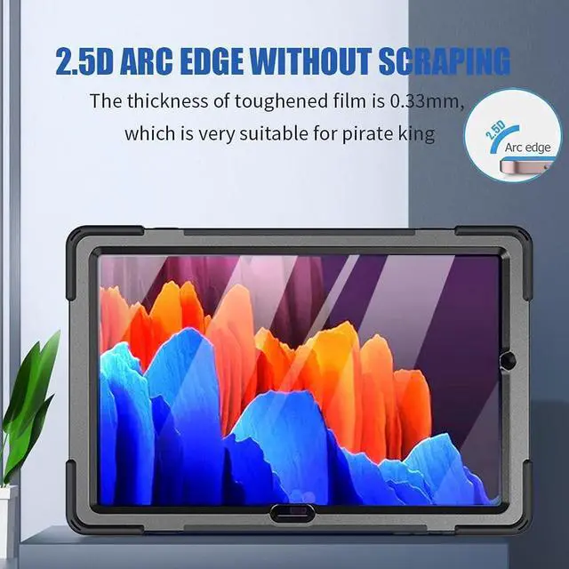 Alt view image 4 of 7 - (2 Pack) Screen Protector for Samsung Galaxy Tab S8 Plus/S7 FE/Galaxy Tab S7 Plus 12.4 inch, 9H Hardness Tempered Glass Screen Film for S Pen Compatible/Face ID/Case Friendly