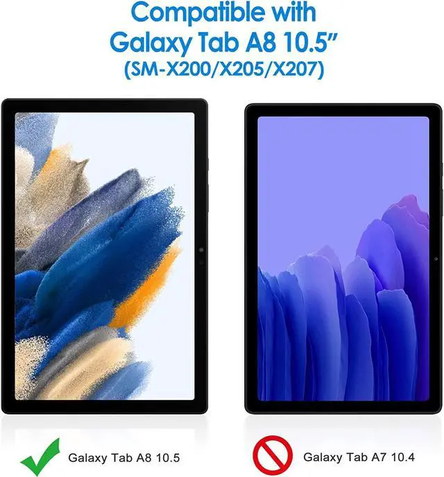 Alt view image 2 of 7 - Screen Protector for  Galaxy Tab A8 (10.5-Inch 2021 Model SM-X200/X205/X207) 9H Anti-Scratch Tempered Glass Film HD Clear with Easy Installation Tool 2-Pack