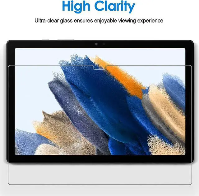 Alt view image 4 of 7 - Screen Protector for  Galaxy Tab A8 (10.5-Inch 2021 Model SM-X200/X205/X207) 9H Anti-Scratch Tempered Glass Film HD Clear with Easy Installation Tool 2-Pack