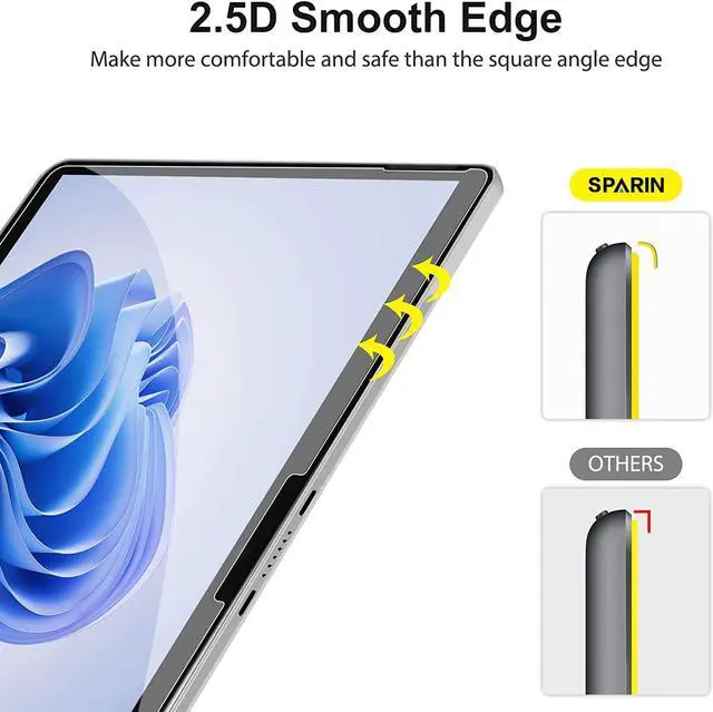 Alt view image 6 of 7 - [2 Pack] Screen Protector for Surface Pro 11 2024/Microsoft Surface Pro 9/Surface Pro 10/Surface Pro 8/Surface Pro X [13 inch] 9H Tempered Glass/Support Surface Pen
