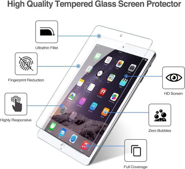 Alt view image 3 of 7 - iPad Mini 1 2 3 Screen Protectors Tempered Glass Screen Film Guard Screen Protector for 7.9  iPad Mini Mini 2 Mini 3-2 Pack