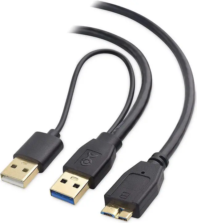 Main image of Micro USB 3.0 to USB Splitter Cable (USB Y-Cable USB Y Cable) 20 Inches