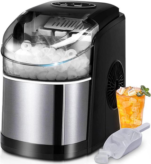 Countertop Ice Maker, Ice Maker Machine 6 Mins 9 Bullet Ice, 26.5lbs/24Hrs,  Portable Ice Maker Machine with Self-Cleaning