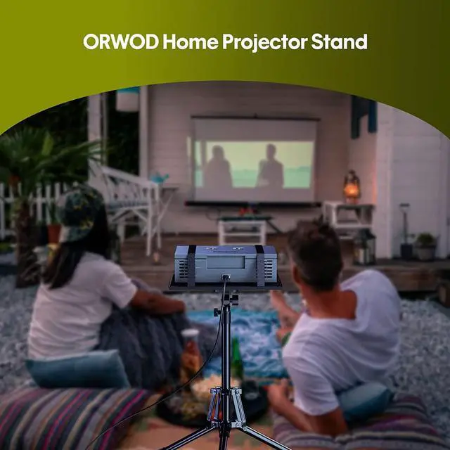 Alt view image 4 of 7 - Projector Stand Laptop Tripod Stand - Portable Stand Adjustable Height 20 to 60 Inch Projector Stand with Gooseneck Phone Holder  Mouse Tray Laptop Floor Stand for Podium Home Studio DJ Racks