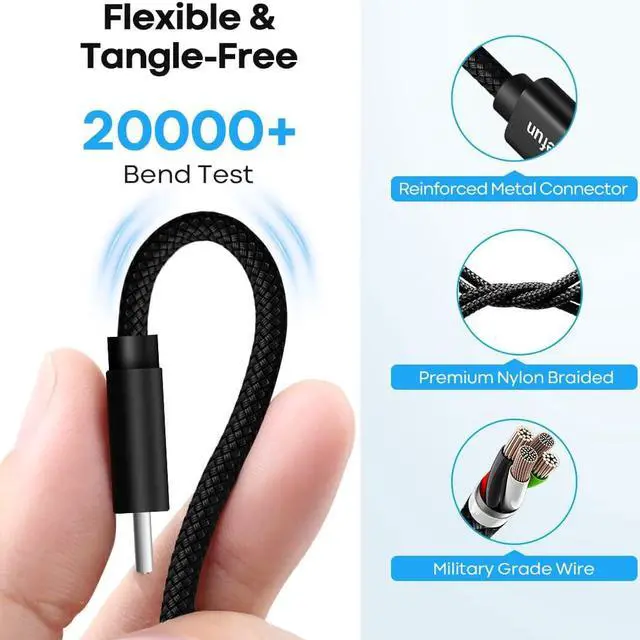 Alt view image 4 of 6 - CLEEFUN Extra Long USB A USB C Cable 26ft, USB to USB C Power Cable 26 Foot | for iPhone 17 16 15, Samsung Galaxy S26 S25 S24 and More USB-C Phone, Tablet, PS5, Switch, Braided Cord (No Data)