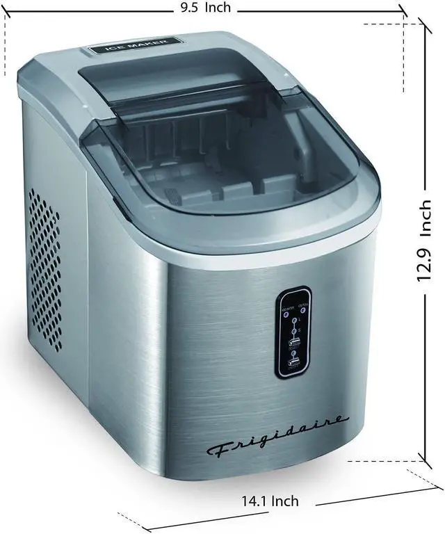 Alt view image 3 of 7 - EFIC103-AMZ-SC Counter Top Maker with Over-Sized Ice Bucket, Stainless Steel, Self Cleaning Function, Heavy Duty, Stainless