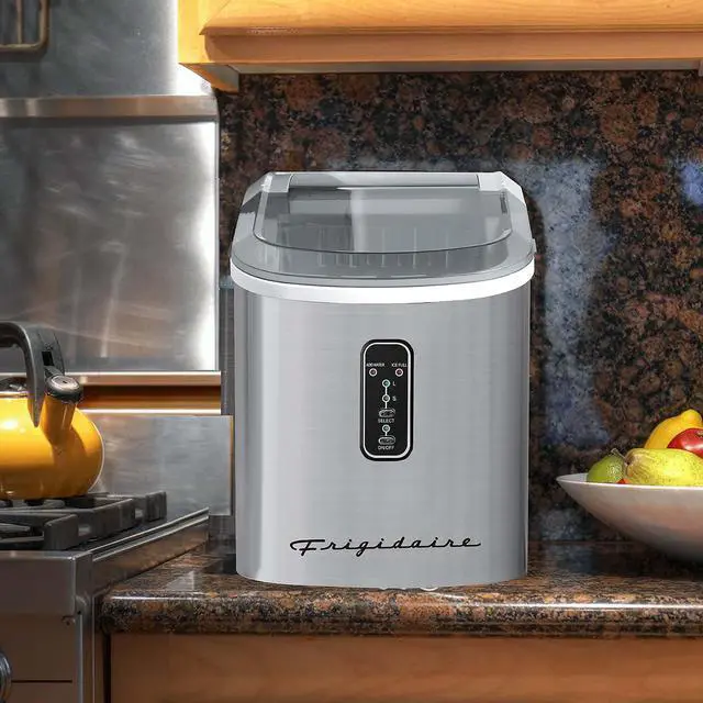 Alt view image 7 of 7 - EFIC103-AMZ-SC Counter Top Maker with Over-Sized Ice Bucket, Stainless Steel, Self Cleaning Function, Heavy Duty, Stainless