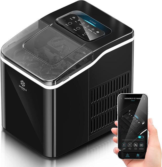 Snoworld Ice Maker Machine Countertop, with App Remote Control and  Self-Cleaning Function, 9 Bullet Ice Cubes Ready in 8 Minutes, 26lbs Ice  Cubes in 24H, Ice Maker for Kitchen/Home/Office/Party 