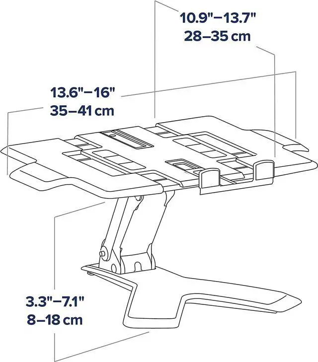 Alt view image 4 of 7 - Ergotron  Neo-Flex Elevated Laptop Stand for Desk, 6 Inch Adjustable Height  for Laptops up to 21 Inches  Black