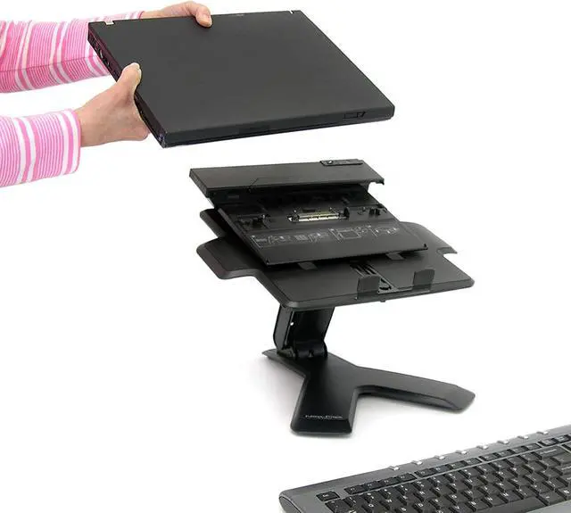 Alt view image 7 of 7 - Ergotron  Neo-Flex Elevated Laptop Stand for Desk, 6 Inch Adjustable Height  for Laptops up to 21 Inches  Black