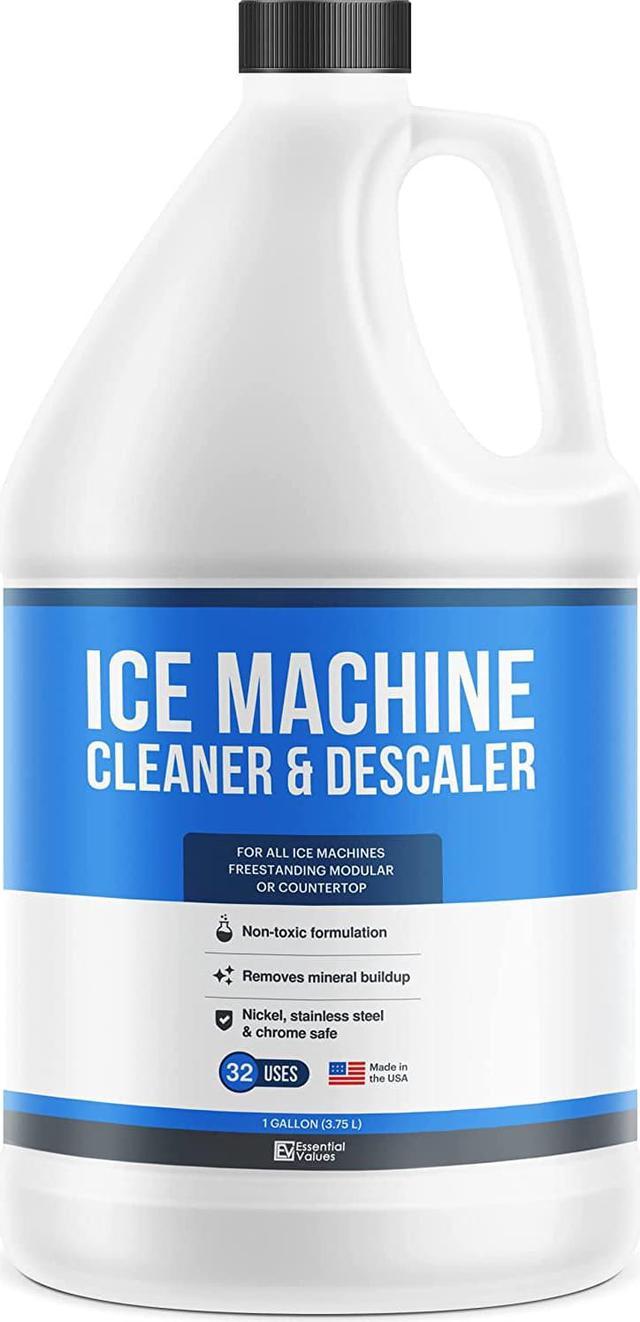 Essential Values 32 USES Ice Machine Cleaner (Gallon / 3.78), Nickel Safe  Descaler | Ice Maker Cleaner Compatible with: Whirlpool 4396808, Manitowac