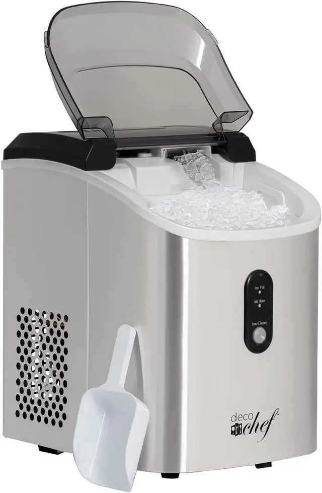 Main image of Deco Chef 33LB Per Day Countertop Ice Maker, 1-Click Automatic Operation, Self-Cleaning, Chewable Soft Nugget Ice, Stainless Steel
