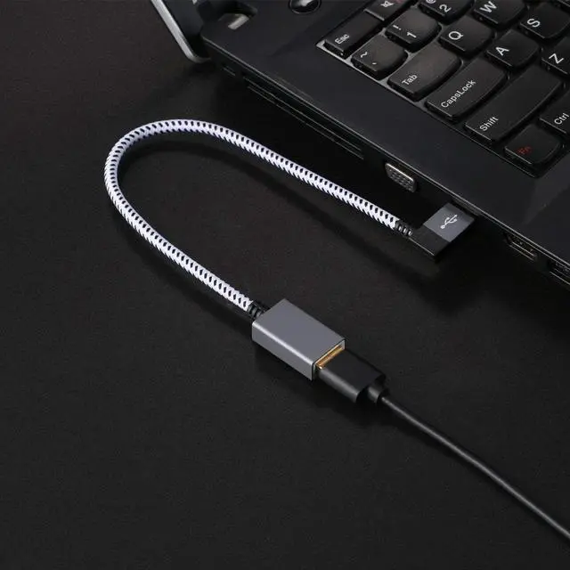 Alt view image 5 of 7 - CableCreation Short USB 3.0 Extension Cable 1FT, Left Angle USB 3.0 Male to Female Extender Cord, 90 Degree USB 3.0 for VR, Playstation, Xbox, Keyboard, Space Gray 0.3m