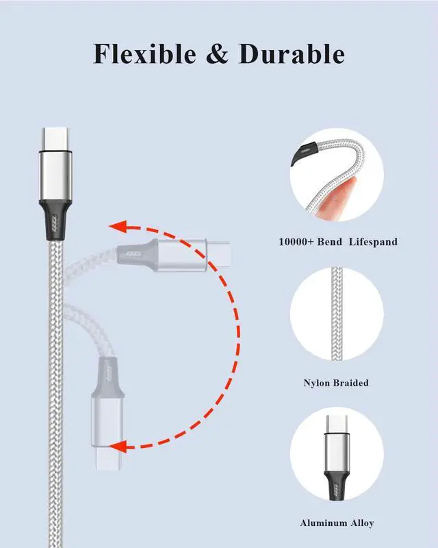 Alt view image 5 of 7 - Multi Charging Cable (3Pack 1FT) Short Multi USB Charger Cable Aluminum Braided 3 in 1 Universal Multiple Charging Cord with Type-C/Micro USB Connectors for Cell Phones Tablets (Charging Only)