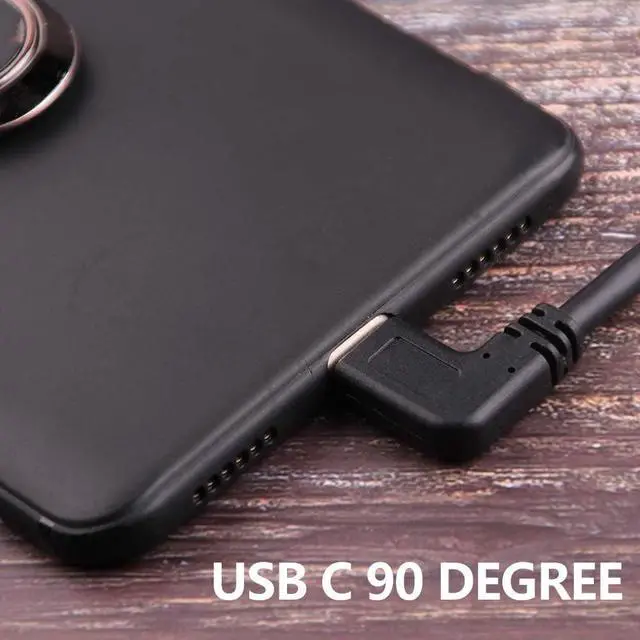 Alt view image 4 of 5 - USB C 90 Degree Right Angle Cable Extension USB 3.0 Type c Cable Left & Right Angle Male (20CM 8IN)(2 Pack) (Type c Cable Left and Right)