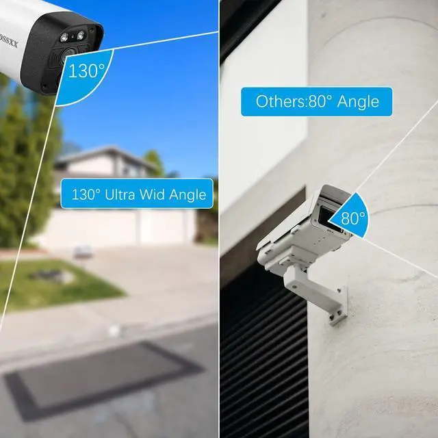 Alt view image 4 of 7 - OOSSXX Solar Security Camera Outdoor Wireless Solar Powered Wireless Camera with Rechargeable Battery, WiFi Home Surveillance Camera 4.0MP with Two Way Audio