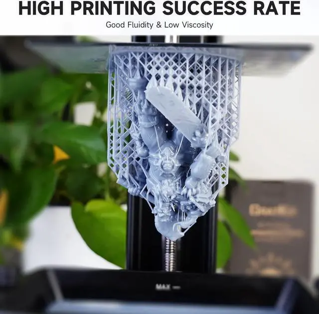 Alt view image 5 of 7 - GratKit 8K 10K Rigid Resin, 3D Printer 405nm UV-Curing Photopolymer Resin, Low Odor 3D Printing Resin - 1000gGray