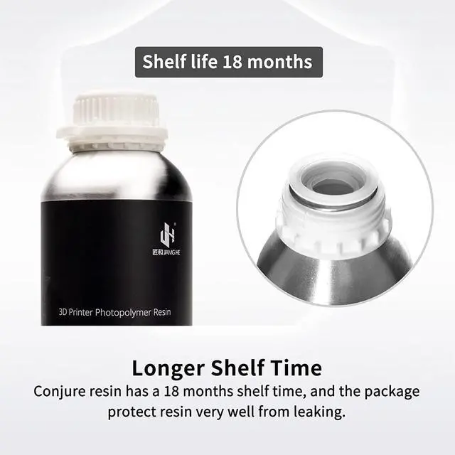 Alt view image 6 of 7 - Chitu Systems Conjure Rigid Resin with Engineering-Like Features for Functional Gadgets Resin Printing,Low Shrinkage for Articulated Figure LCD 3D Printing (Grey,1000g)