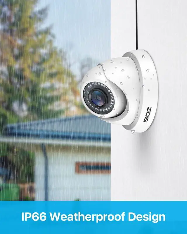 Alt view image 4 of 7 - ZOSI 2Pack 2.0MP HD 1080P Security Cameras Kit, 80ft Night Vision, Indoor Outdoor Home CCTV Dome Cameras for 1080P/5MP/4K HD-TVI Analog DVR System