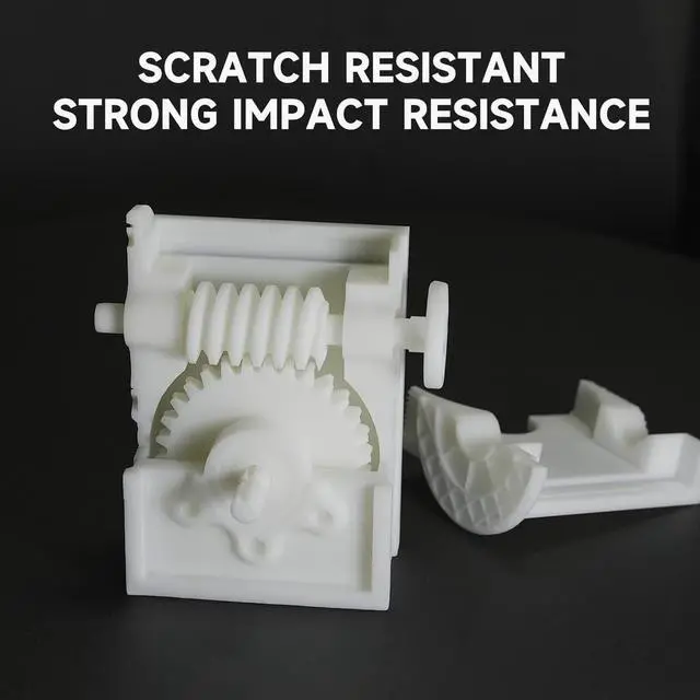 Alt view image 3 of 7 - Upgraded ABS-Like 3D Printer Resin, High Toughness 405nm UV Curing Resin, Scratch Resistant and Compatible with SLA, LCD and DLP Printers for Industrial Parts Printing - 1000g, White