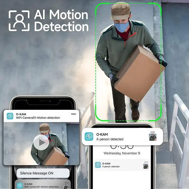 Alt view image 4 of 6 - Security Cameras Wireless Outdoor, 2K Battery Powered Camera for Home Security with IP65, SD/ Free Cloud Storage, No Monthly Fee, AI Motion Detection, Color Night Vision, 2-Way Audio (BW4-G-1Pack)