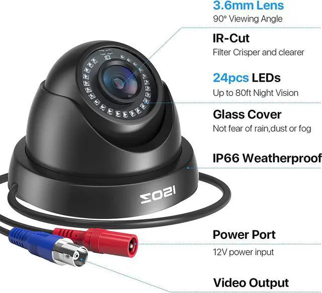 Alt view image 3 of 7 - Gadpiparty ZOSI 1080P 8 Channel Security Camera System with 1TB HDD,H.265+ 3K Lite 8CH Security DVR Recorder with 4pcs 1080P 1920TVL HD-TVI Dome Security Cameras Indoor Outdoor Home Surveillance 2MP
