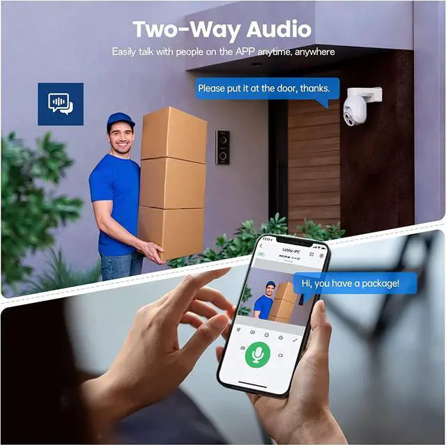 Alt view image 6 of 7 - Gadpiparty Camcamp Security Cameras Outdoor Wireless, Battery Powered, 2 Cam-Kit, 2K QHD Home Security Cameras System with Pan Tilt View, Spotlight Camera, AI Human Detection, Easy Setup, 5G & 2,4G W