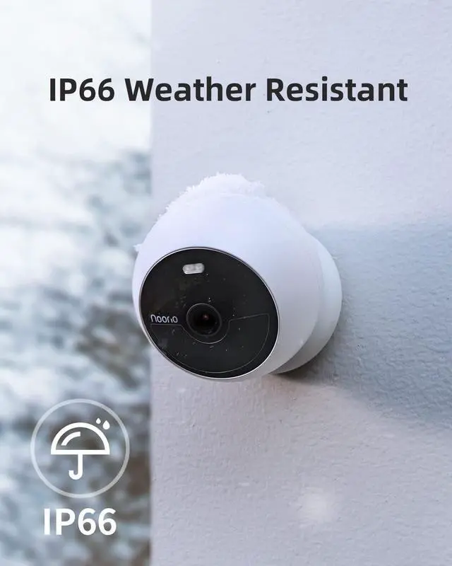 Alt view image 3 of 7 - Gadpiparty Noorio B210 & B310 Dou Outdoor Security Camera System, Wireless 2K Home Security, Battery Powered, Color Night Vision, Ultra-Bright Spotlight, 16GB Local Storage, Hub Included