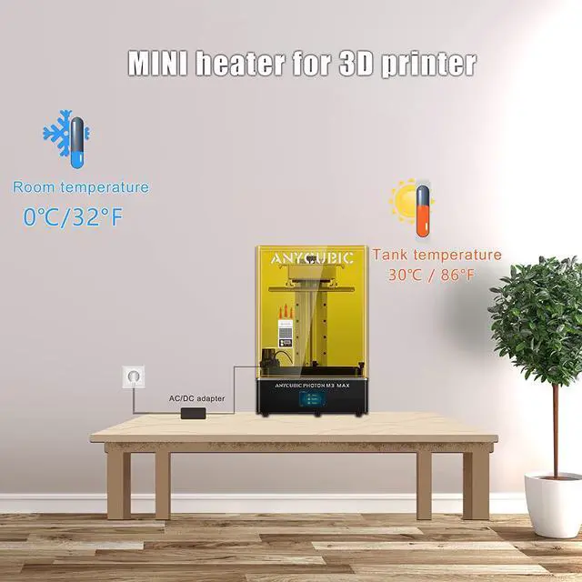 Alt view image 2 of 6 - Mini Heater for 3D Printer, Resin 3D Printer Temperature Controller Heating Thermostat Temp Control for LCD DLP 3D Printers
