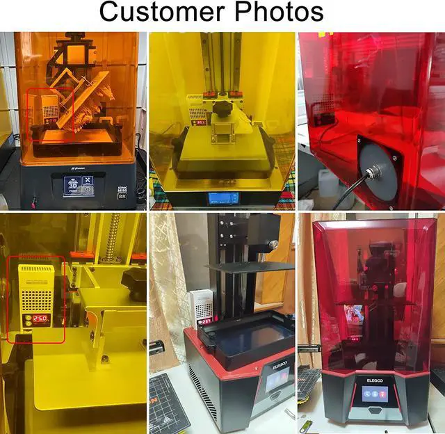 Alt view image 6 of 6 - Mini Heater for 3D Printer, Resin 3D Printer Temperature Controller Heating Thermostat Temp Control for LCD DLP 3D Printers