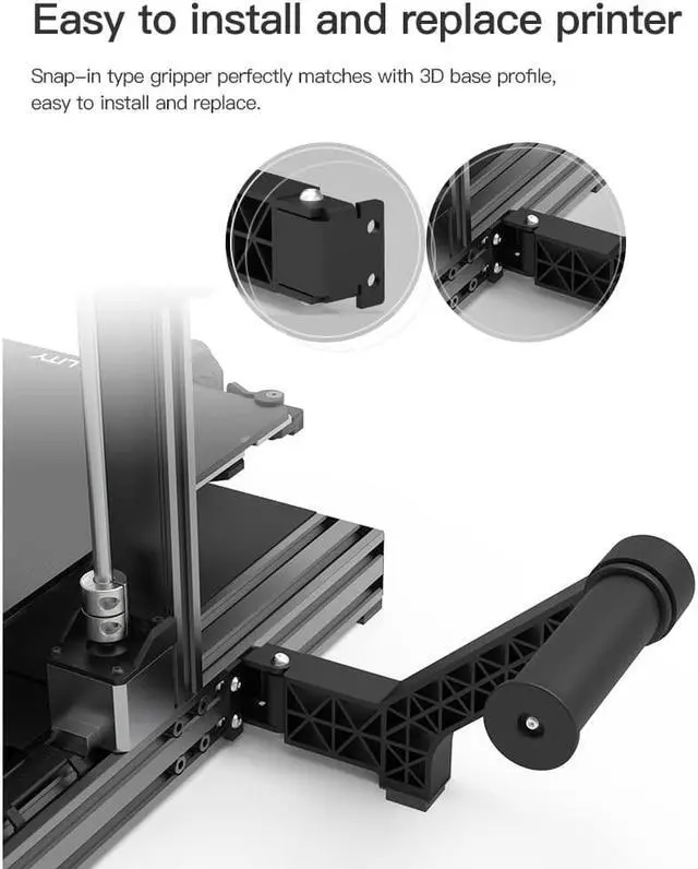 Alt view image 4 of 7 - Original Creality Upgrade Built-in Bearings Rotatable Filament Spool Holder Bracket for Ender 3, Ender 3 V2, Ender3 Pro, Ender 3 V2 Neo, Sidewinder X1, Ender 5 Pro/Plus, Vyper, Mega SE 3D Printer