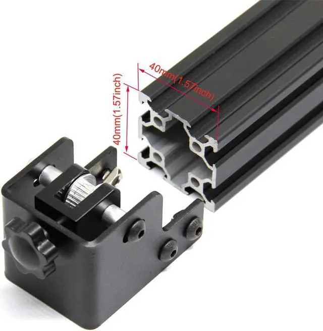 Alt view image 2 of 7 - Zeberoxyz Upgrade 2020 Profile X-axis+4040 Double Slot Profile Y-axis Synchronous Belt Stretch Straighten Tensioner for Ender-3 Pro/Ender3 V2/CR-20 Pro 3D Printer Parts (X2020+Y4040)