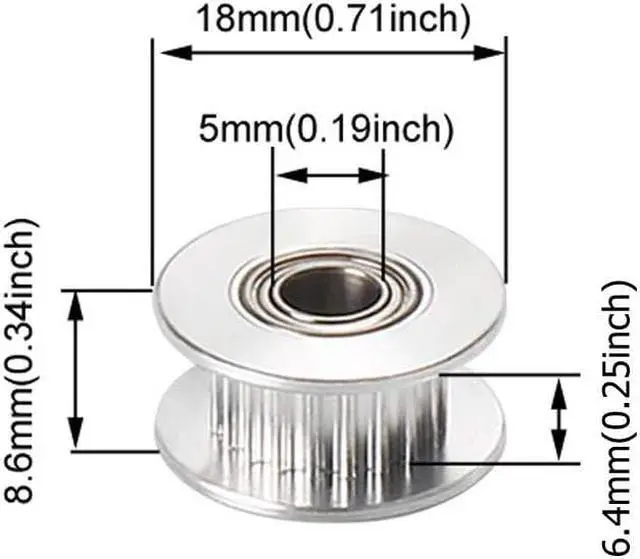 Alt view image 6 of 7 - Zeberoxyz Upgrade 2020 Profile X-axis+4040 Double Slot Profile Y-axis Synchronous Belt Stretch Straighten Tensioner for Ender-3 Pro/Ender3 V2/CR-20 Pro 3D Printer Parts (X2020+Y4040)