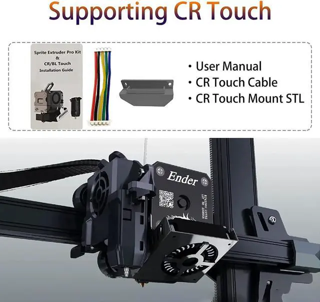 Alt view image 4 of 6 - Creality Sprite Direct Drive Extruder Pro Kit, All Metal Extruder Upgrade Kit for Ender 3/Ender 3 v2/Ender 3 Pro/Ender 3 Max 3D Printer,Dual Gear Dual Fan Design,Support BL Touch/CR Touch