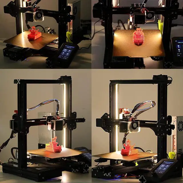 Alt view image 6 of 7 - UniTak3D Ender 3 3D Printer LED Light 24V 7.5W Dual Sides Embedded Light Bar Strip Upgrades for Ender 3 V2, Ender 3 Pro,Ender 3 S1,CR6SE, Voxlab Aquila-2020 Profile