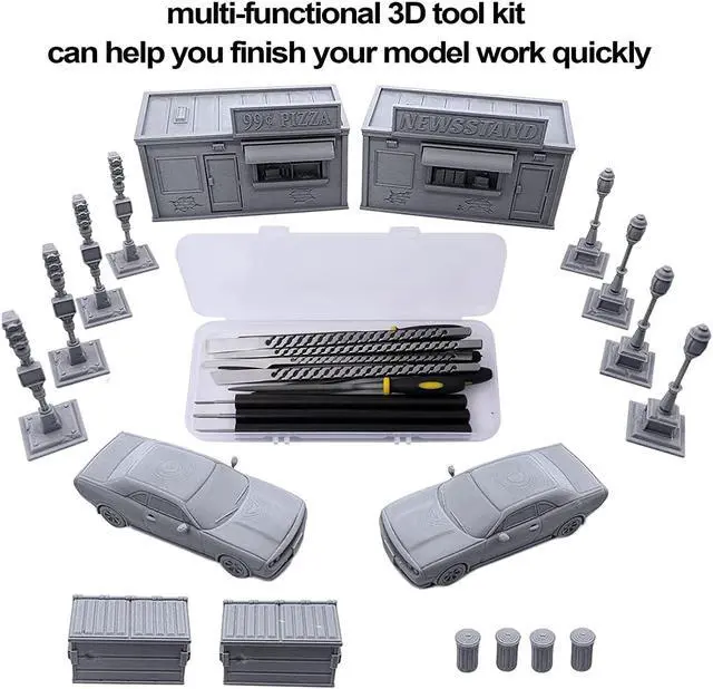 Alt view image 6 of 7 - Pro Grade 3D Printing Tool Kit,High Manganese Steel 3D Printer Spatula,Diverse 3D Printer Cleaning kit,Including Storage Box,for Remove,Trim and Finish 3D Print,Model Building