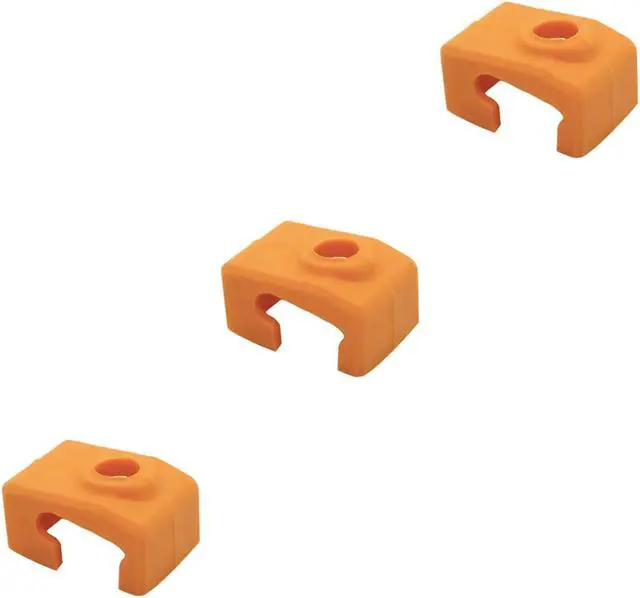 Main image of Prusa Mini Mini+ Heat Block Orange Silicone Sock X by levendig | dsgn [3-Pack] - Insulate & Protect Your 3D Printer Hot End Nozzle | Custom Screw Holes | Prevent Damage