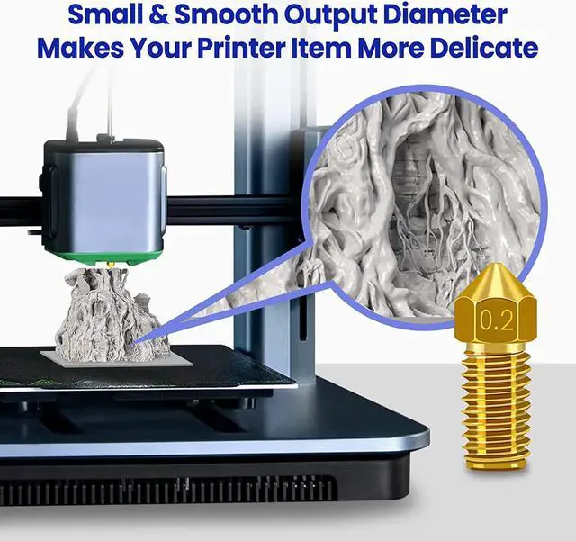 Alt view image 7 of 7 - Brass Nozzle Kit for AnkerMake M5/M5C, 0.2-0.8mm, 12PCS | High Temp Resistant, Upgraded Durable, 4 Size Assortment(0.2/0.4/0.6/0.8mm), Compatible with Ender 3/3 Pro/V2
