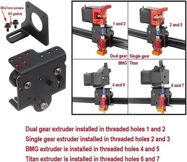 Alt view image 3 of 7 - Upgrade Direct Extruder Support Plate Easy Print Flexible Filament for Ender 3/CR-10 3D Printer (Direct Plate)