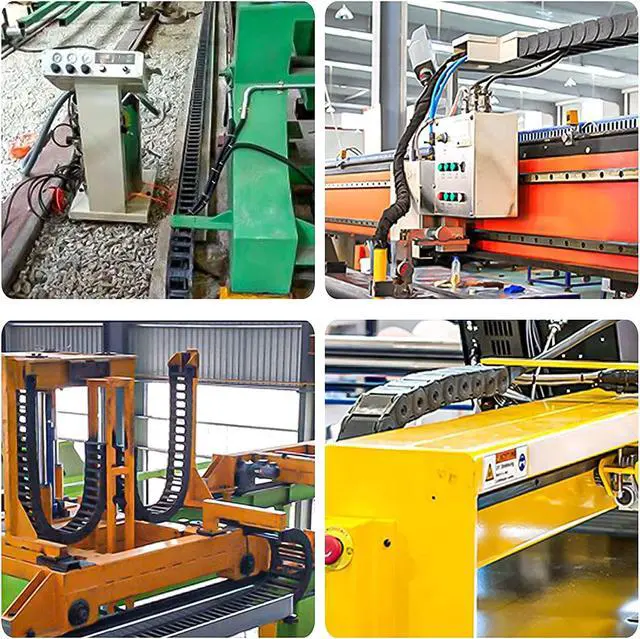 Alt view image 7 of 7 - 39.3 inch Carrier Drag Chain Cable Wire R18 10x11mm (Inn H x W) Plastic Black Open Type for CNC Router Mill and 3D Printer,Wire Carrier Cable with 1 Pair Connectors,1pc Screwdriver,9 Screws