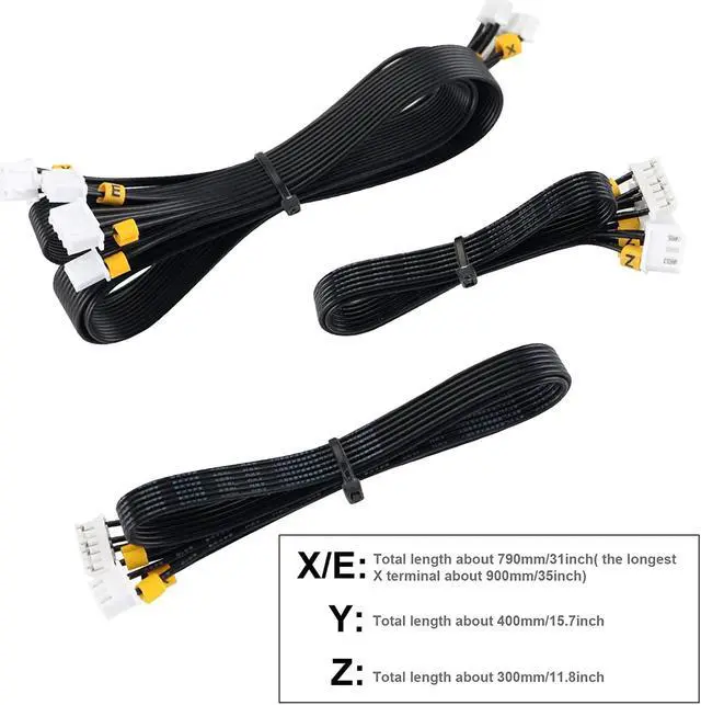 Alt view image 3 of 6 - FYSETC 3D Printer Parts Ender 3 Stepper Motor Cable X Y Z Axis Stepper Motor and Limited Switch Endstop Cable for Ender 3/ Ender 3 Pro/Ender 3X-3Pcs